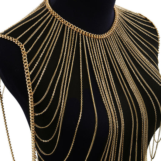 Cadena Corporal Dorada Multicapa - Bikini Body Chain Sexy - Image 4