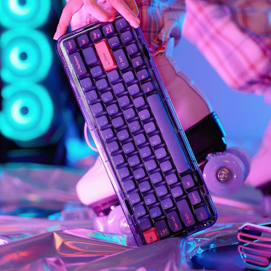 Teclado Mecánico Inalámbrico Tri-modo con Diseño Transparente - Image 2