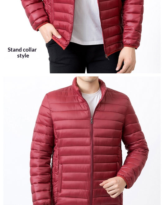 Abrigo Ligero de Algodón para Hombre con Cuello Mao - Image 15