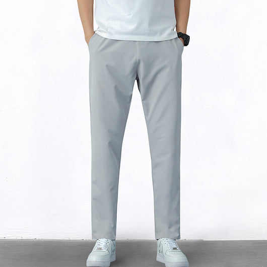 Pantalones Casuales Micro-elásticos Slim Ajustados Nueve Puntos para Niños - Image 5