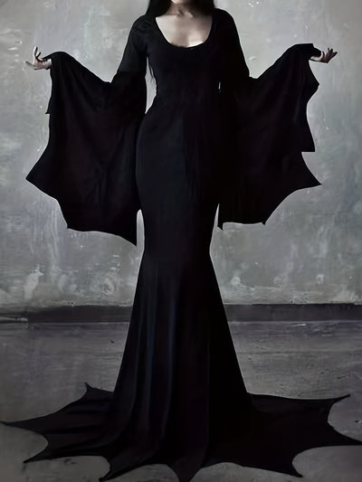 Vestido Gótico Retro con Mangas Murciélago para Mujer - Image 9