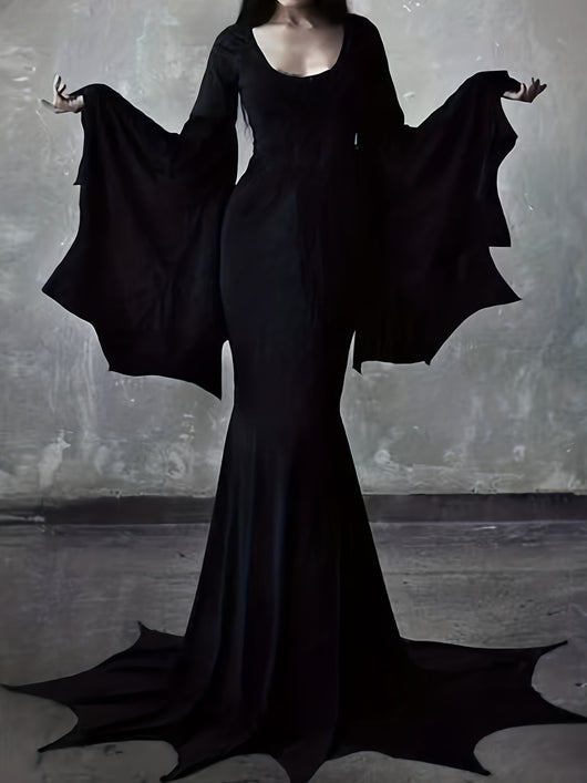 Vestido Gótico Retro con Mangas Murciélago para Mujer - Image 9