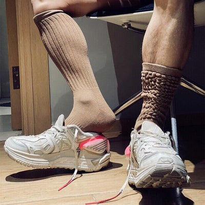 Calcetines Largos Deportivos de Algodón Terry Transpirable para Hombre - Image 7