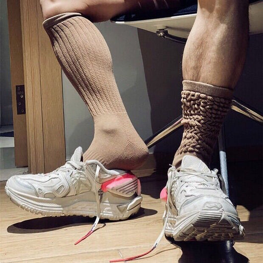 Calcetines Largos Deportivos de Algodón Terry Transpirable para Hombre - Image 7