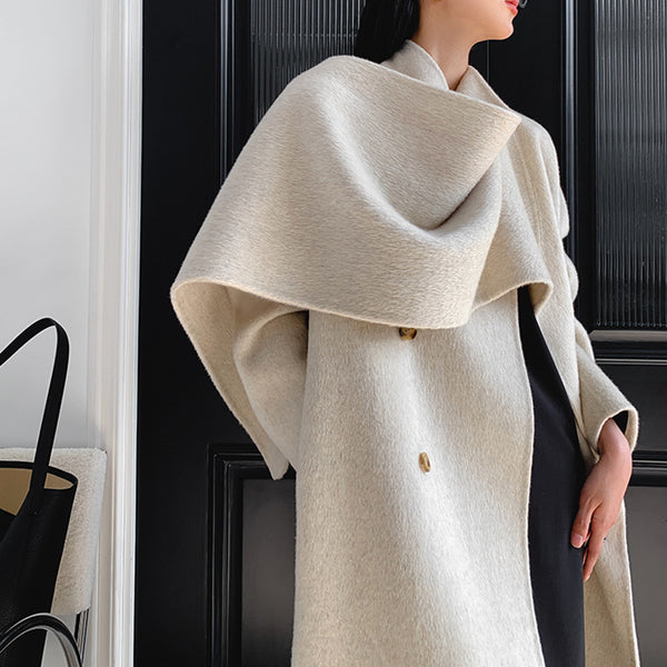 Abrigo Reversible de Cachemira para Mujer