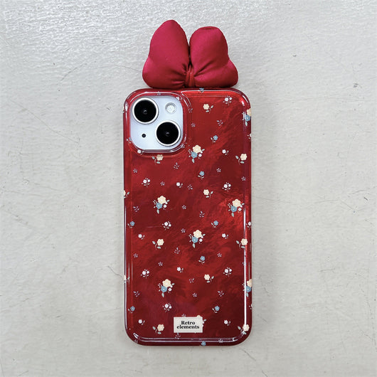 Funda Floral 3D con Pantalla Completa Roja para Teléfono - Image 5