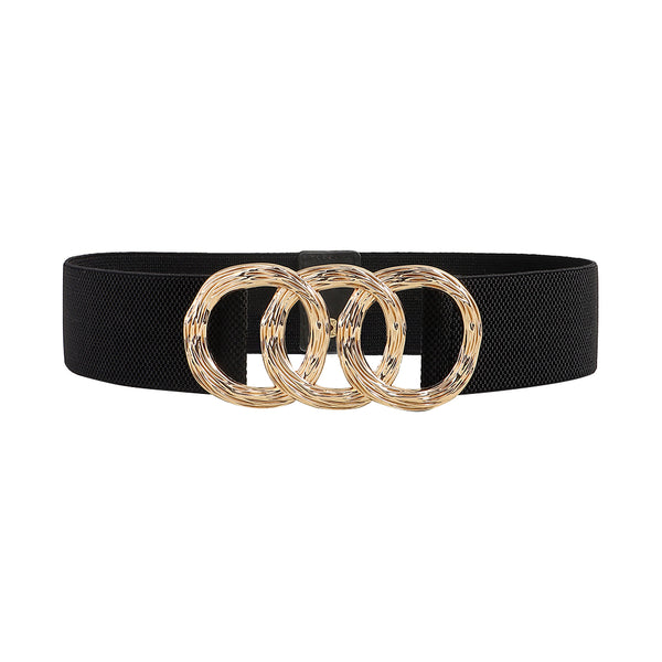 Cinturón Ancho Geométrico para Mujer con Hebilla Circular - Ideal para Trajes y Vestidos - Image 21