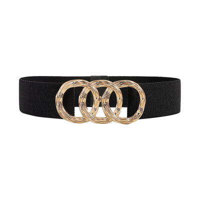 Cinturón Ancho Geométrico para Mujer con Hebilla Circular - Ideal para Trajes y Vestidos - Image 21