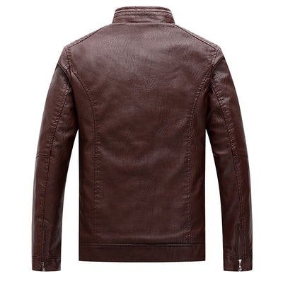 Chaqueta de Cuero para Hombre con Forro de Terciopelo - Image 4
