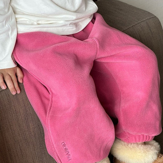 Pantalones de Buzo para Niñas Rojo Rosado - Otoño e Invierno