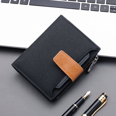 Cartera Corta para Hombre con Botón, Tela Oxford y Gran Capacidad - Image 11