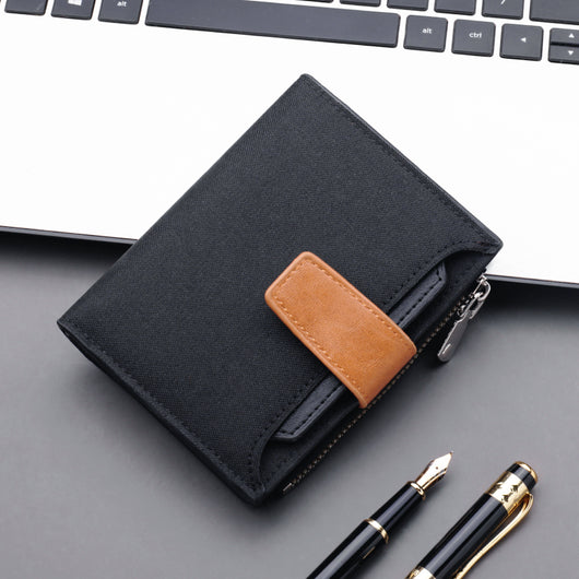 Cartera Corta para Hombre con Botón, Tela Oxford y Gran Capacidad - Image 11