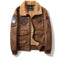 Chaqueta Vuelo Retro Americana con Cuello Solapa y Forro de Terciopelo