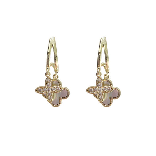 Aretes de Flor Madreperla Doble Capa - Elegancia Femenina - Image 2