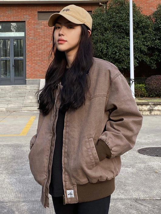 Chaqueta de Trabajo Estilo Aviador Americano Retro de Algodón - Image 10