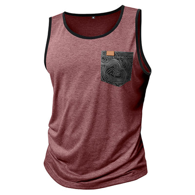 Camiseta Deportiva Suelta sin Mangas con Bolsillos y Estampado - Image 32