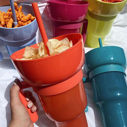 Vaso con Popote y Asa para Snacks - Gadget de Cocina Multifuncional - Image 18
