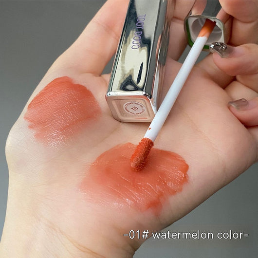 Labial Líquido Espejo Corazón de Flores - Tubo Plateado con Hidratación Intensiva - Image 6