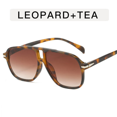 Black frame retro double beam sunglasses with bright orange lenses, featuring silver accents on the temples. - Image 10