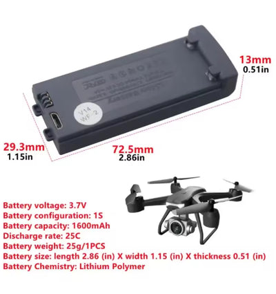 Batería de Repuesto para Dron 4 Ejes D-V14 con Control Remoto - Image 4