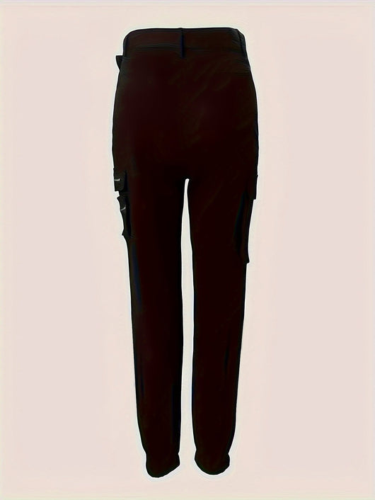 Pantalones de Trabajo Talle Alto con Bolsillos de Cierre - Image 4