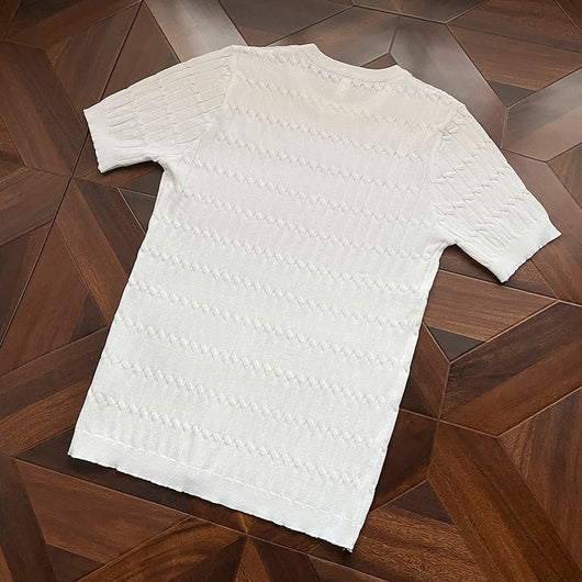 Camiseta de Punto Calada Manga Corta para Hombre - Image 14