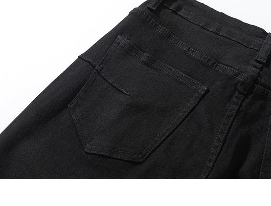 Jeans Negros Rotos Estilo Urbano para Hombre - Image 21
