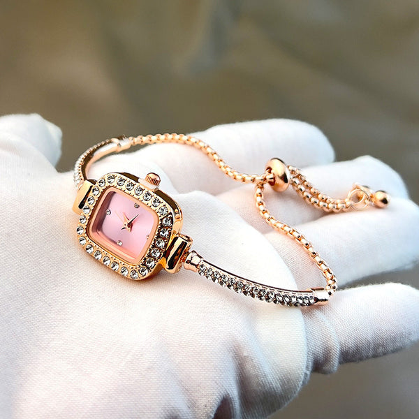 Reloj de Diamantes Cuadrado para Mujer de Moda
