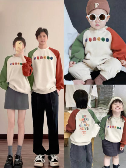 Sudadera a Juego para Padres e Hijos en Naranja Calabaza - Image 3
