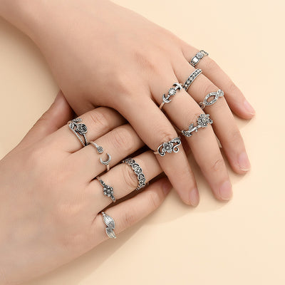 Anillos Retro Flores Moda Europea y Americana