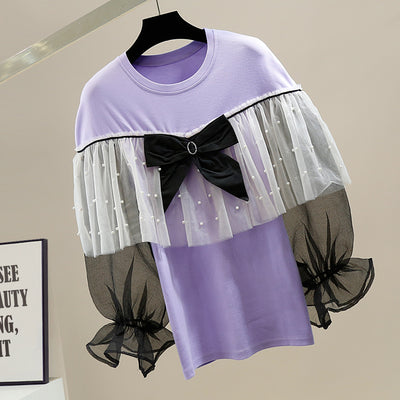 Playera Estilo Occidental con Detalle de Moño 3D Versátil - Image 11