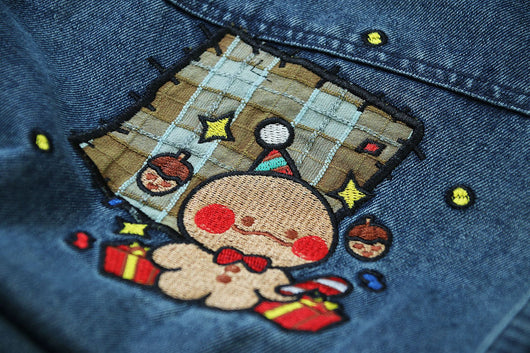 Chaqueta Denim Vintage con Bordado de Pareja - Image 11