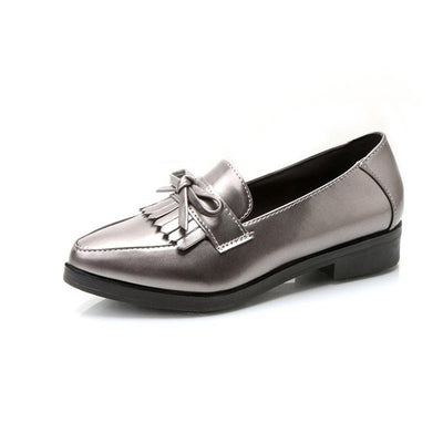 Zapatos Planos Estilo Británico con Moño y Punta Afilada - Image 13