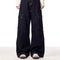 Pantalones Cargo Rectos de Pierna Ancha para Mujer con Múltiples Bolsillos