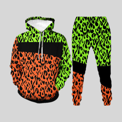 Conjunto de Sudadera y Pantalón Holgado con Impresión Digital 3D - Image 7