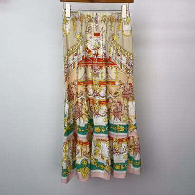 Falda Midi Estampada de Seda con Cintura Elástica Goddess - Image 18
