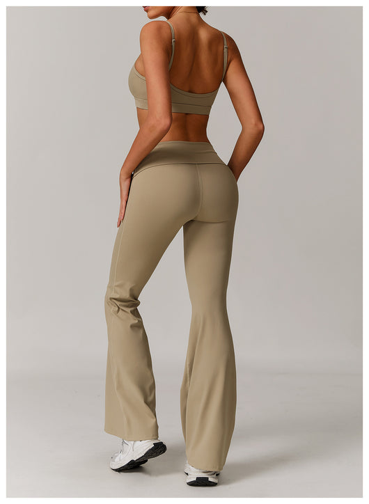 Pantalones Yoga Cintura Alta Plegables para Mujer - Image 26