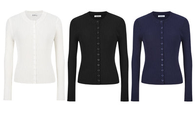 Cardigan Tejido Abotonado para Mujer con Chaleco Integrado - Image 13