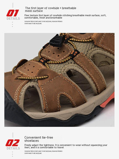Sandalias de Cuero Auténtico para Playa y Uso Casual - Image 11