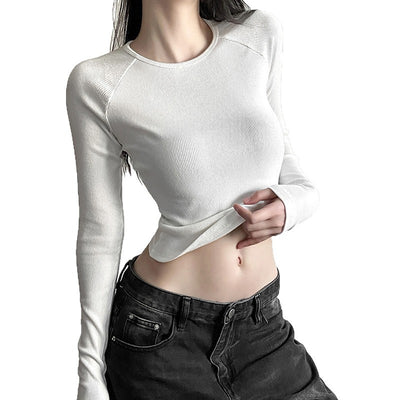 Blusa Ajustada de Manga Larga con Estampado Atrevido para Mujer - Image 5
