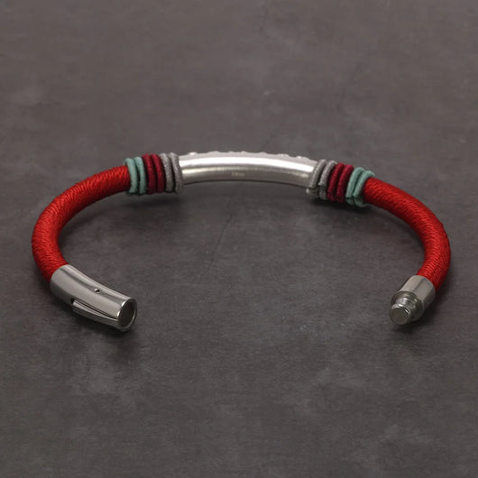 Pulsera de Plata Pareja Nudo de Dragón con Mantra de Seis Caracteres - Image 8