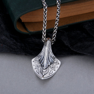 Dije Hacha Plata Esterlina con Cadena Quilla Vintage - Image 3