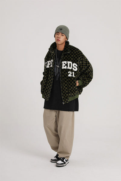 Abrigo de Cordero Cuadriculado para Hombre - Image 11