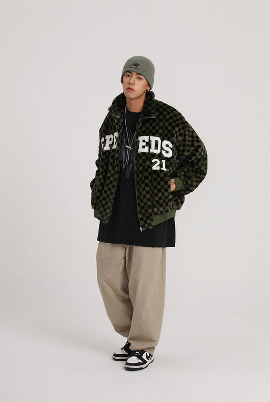 Abrigo de Cordero Cuadriculado para Hombre - Image 11
