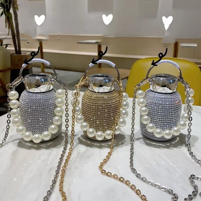 Juego de Tazas Premium: Mug de Barriga Diamantada y Taza de Perla con Asa - Image 7