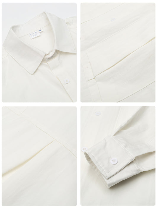 Chaqueta Camisa Lavada de Manga Larga Minimalista para Hombre y Mujer - Image 9