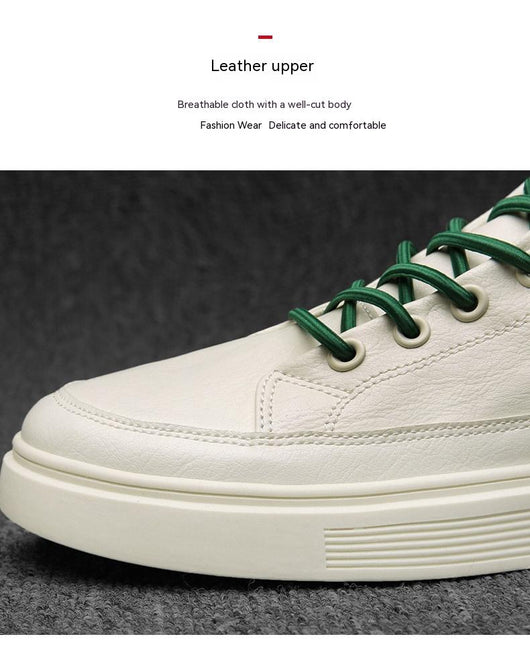 Tenis Blancos Estilo Coreano Transpirables para Hombre - Image 15
