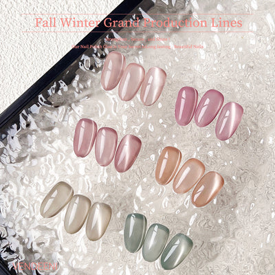 Juego de Esmaltes UV Ojo de Gato Linglong 6 Colores con Activador - Image 10