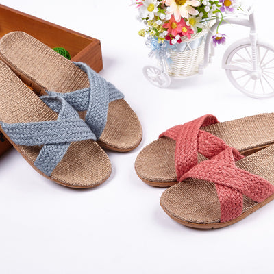 Pantuflas de Lino para Pareja - Cómodas Sandalias de Casa Antideslizantes Otoño Invierno - Image 23