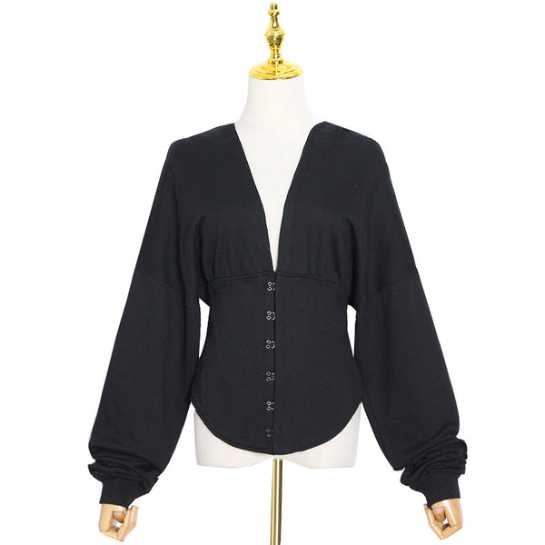 Sudadera Negra con Capucha para Mujer - Estilo Casual Versátil - Image 2